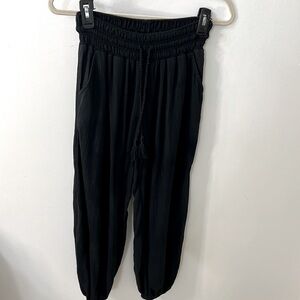 Aerie Black Pant Women's size XS Thick Elastic Drawstring Waist with Elastic Hem
